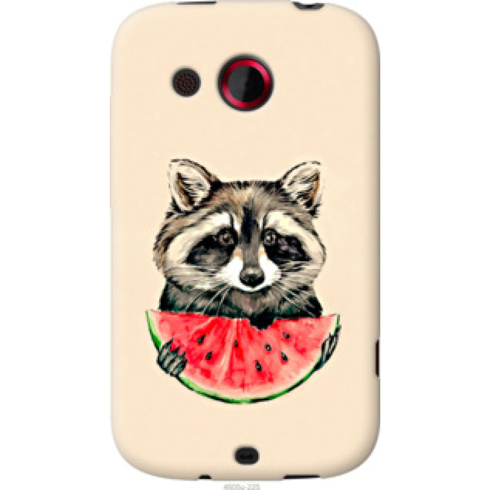 Чехол на HTC Desire C A320e Енотик с арбузом (4605u-225)