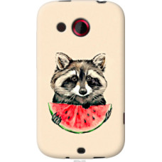 Чехол на HTC Desire C A320e Енотик с арбузом (4605u-225)