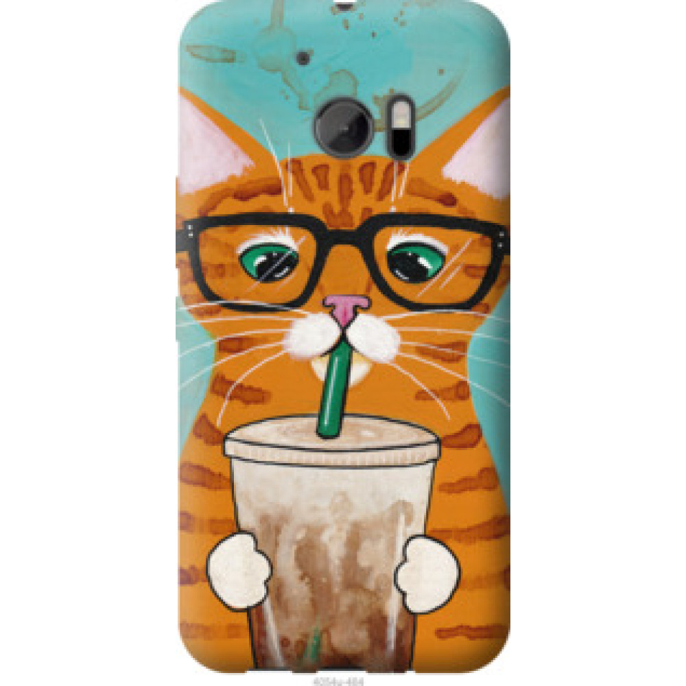 Чохол на HTC 10 Зеленоглазый кот в очках (4054u-464)