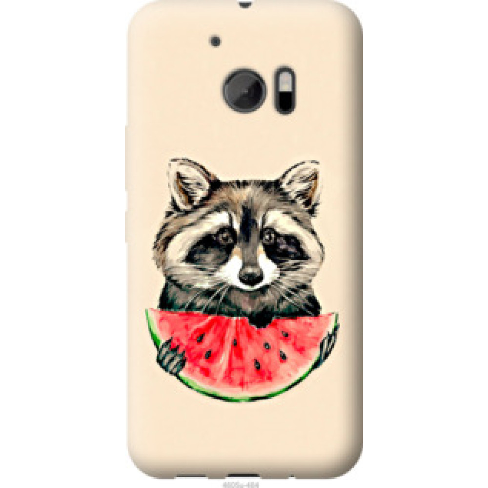 Чехол на HTC 10 Енотик с арбузом (4605u-464)