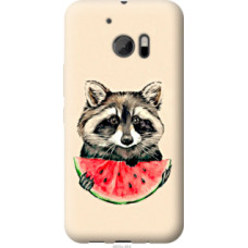 Чехол на HTC 10 Енотик с арбузом (4605u-464)