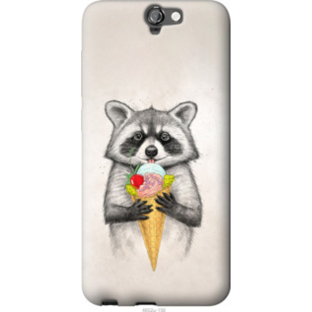 Чехол на HTC One A9 Енотик с мороженым (4602u-156)