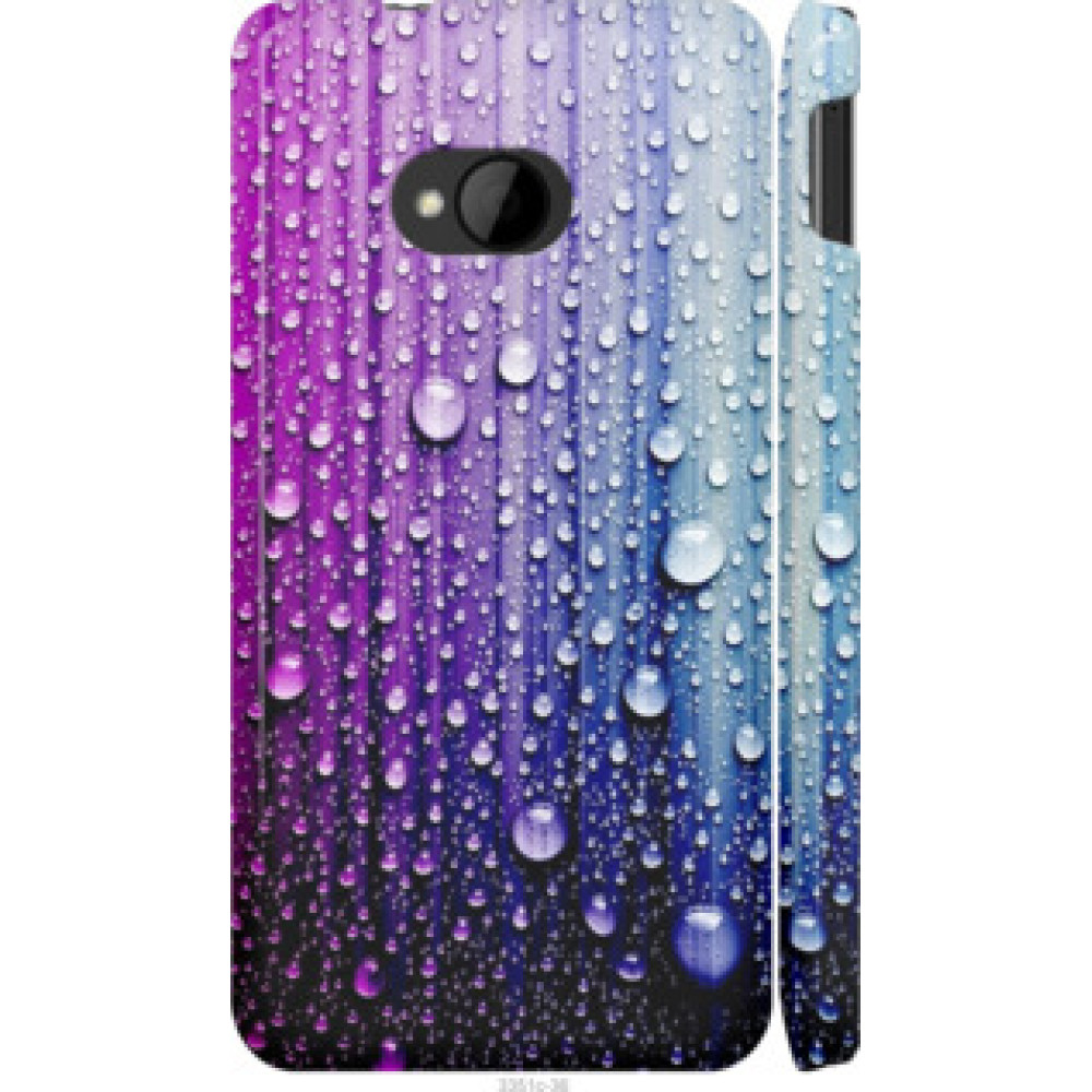 Чехол на HTC One M7 Капли воды (3351c-36)