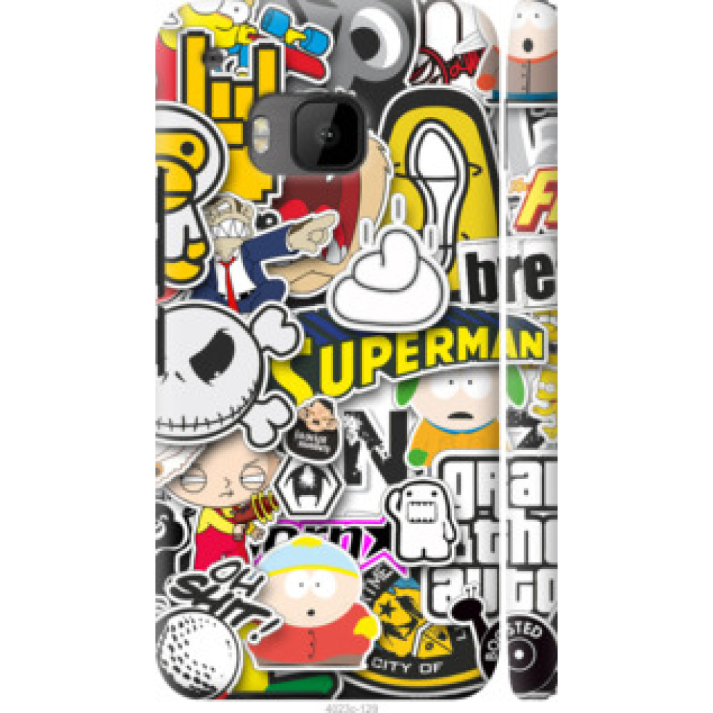 Чехол на HTC One M9 Popular logos (4023c-129)