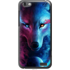 Чехол на HTC One V t320e Арт-волк (3999u-227)