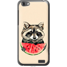 Чехол на HTC One V t320e Енотик с арбузом (4605u-227)