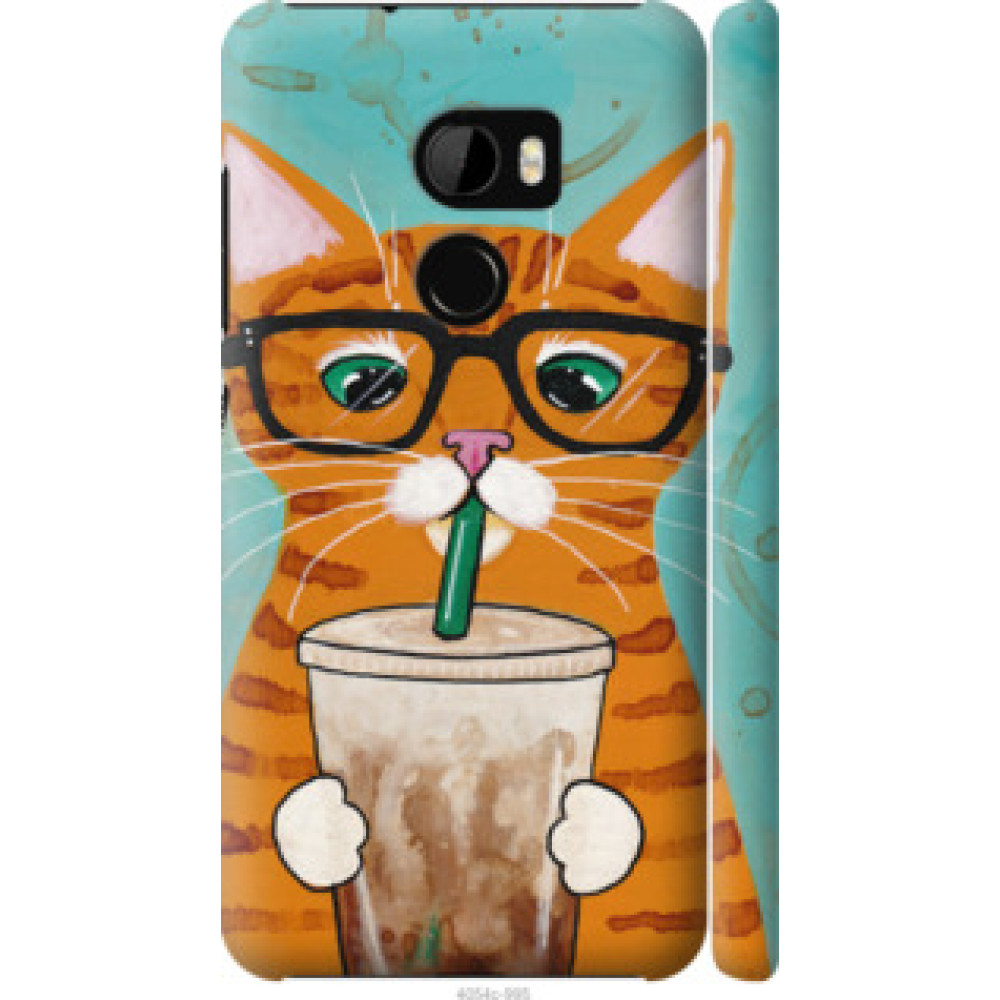 Чохол на HTC One X10 Зеленоглазый кот в очках (4054c-995)