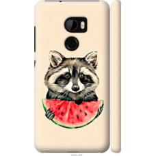 Чехол на HTC One X10 Енотик с арбузом (4605c-995)