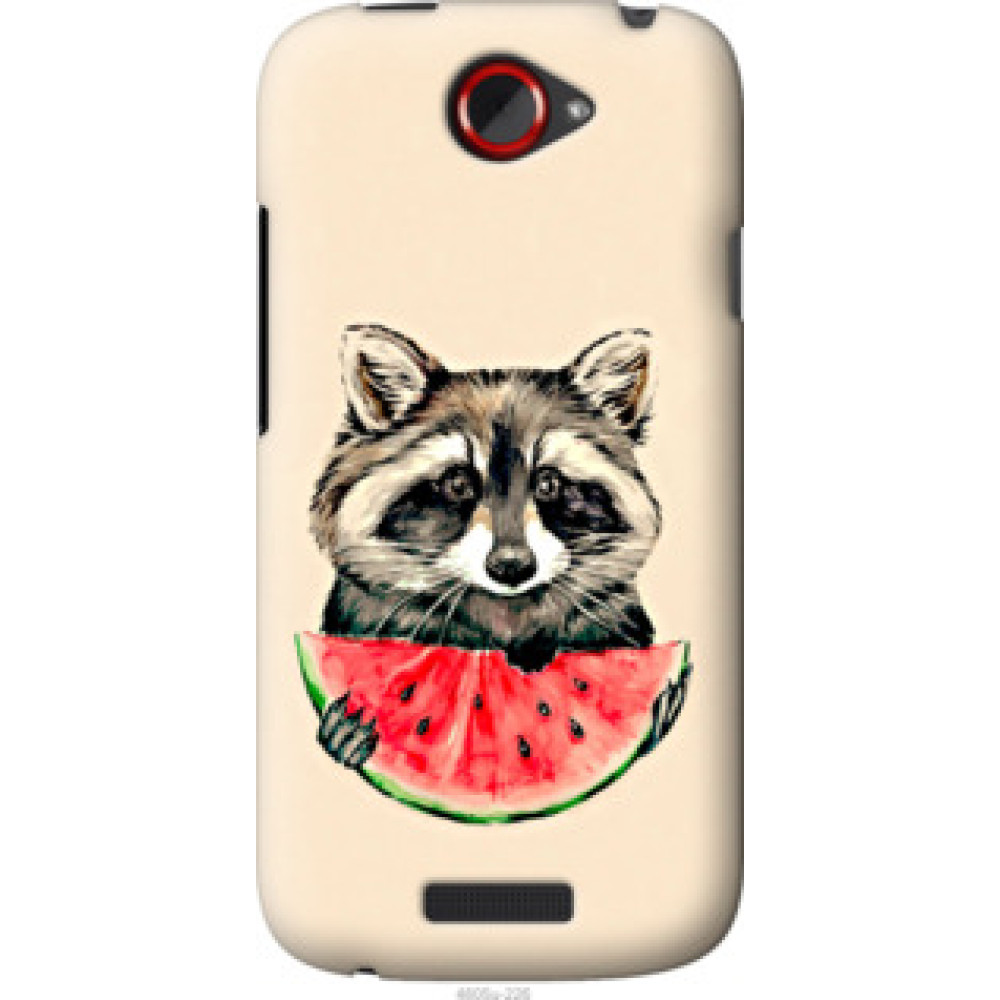 Чехол на HTC One S z560e Енотик с арбузом (4605u-226)