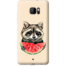 Чехол на HTC U Ultra Енотик с арбузом (4605u-833)