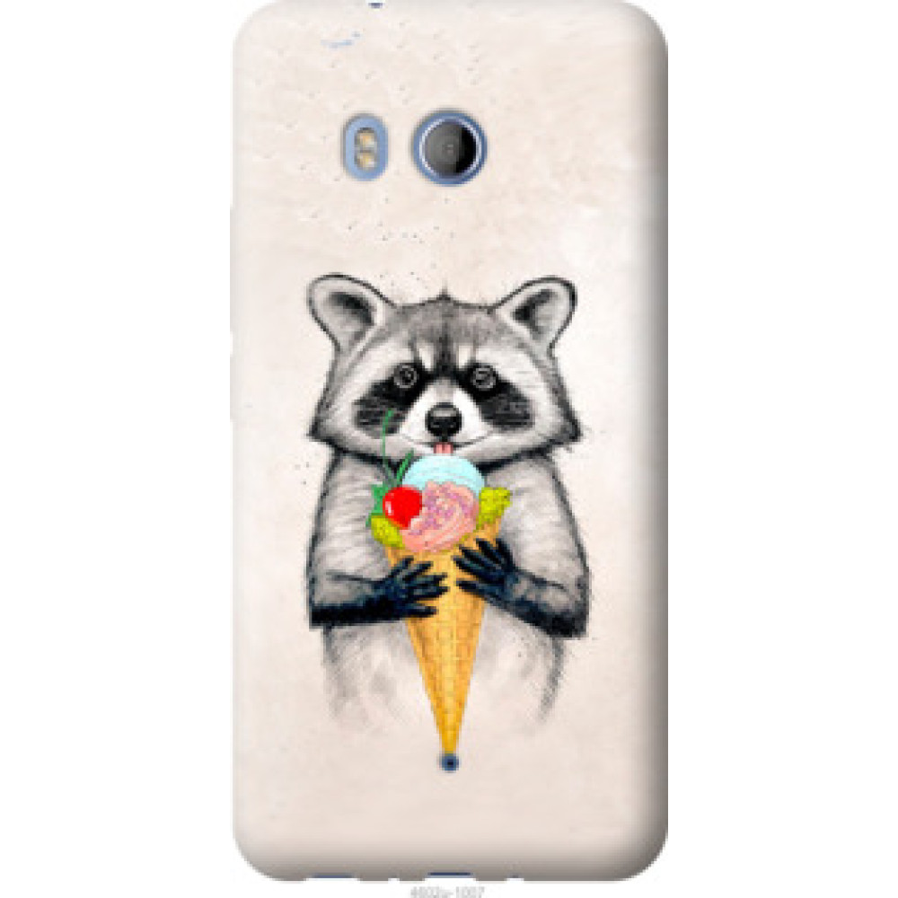 Чохол на HTC U11 Енотик с мороженым (4602u-1007)