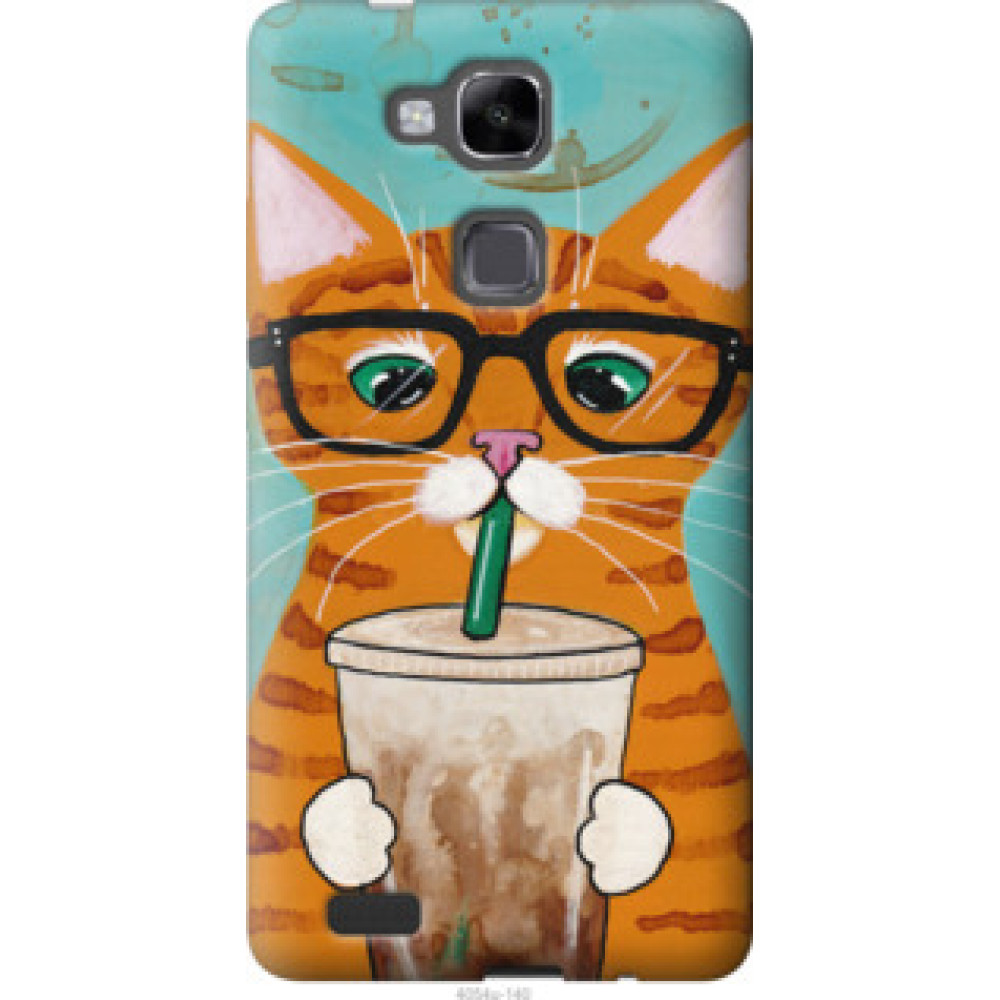 Чехол на Huawei Ascend Mate 7 Зеленоглазый кот в очках (4054u-140)