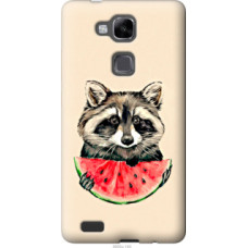 Чехол на Huawei Ascend Mate 7 Енотик с арбузом (4605u-140)