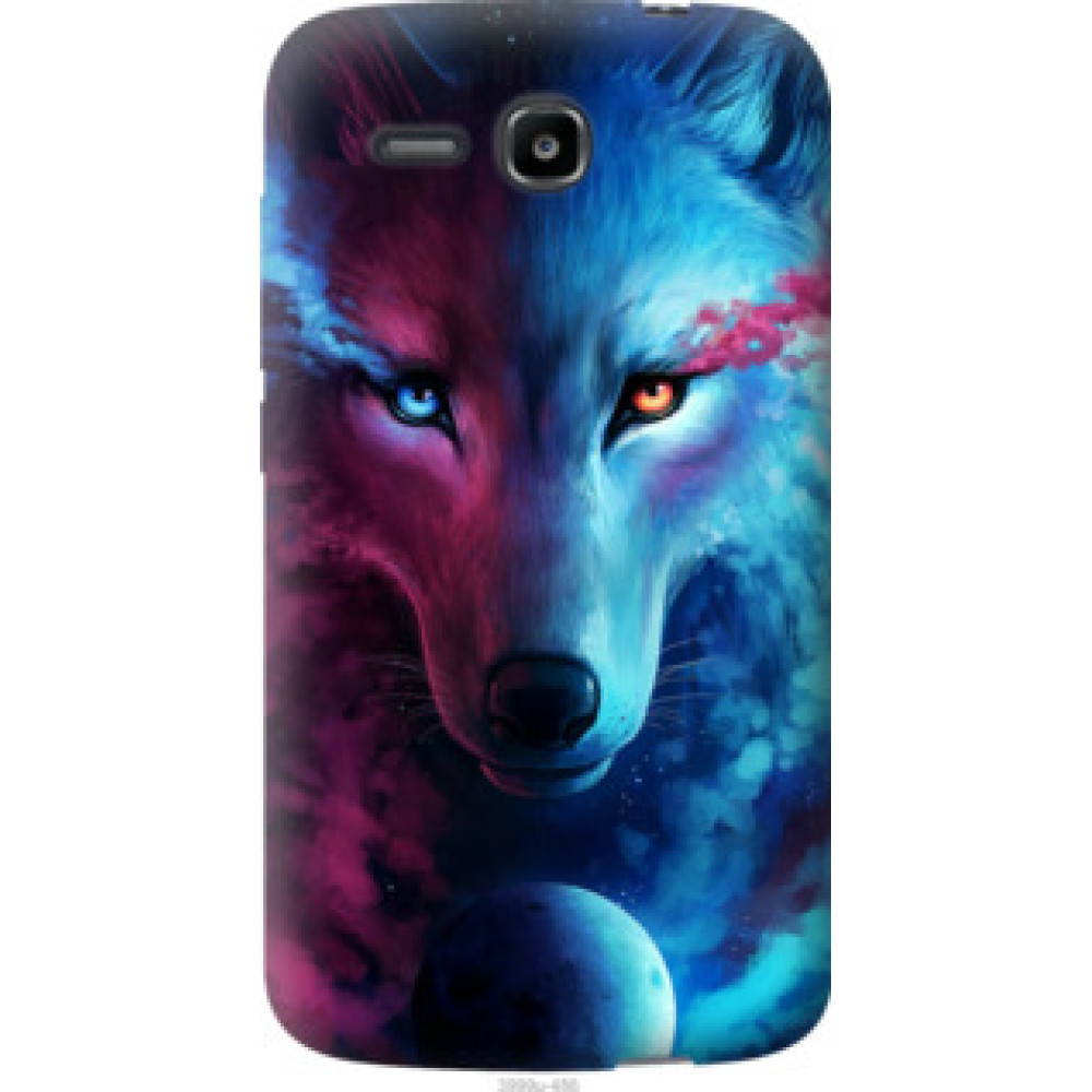 Чехол на Huawei Ascend Y600 Арт-волк (3999u-486)