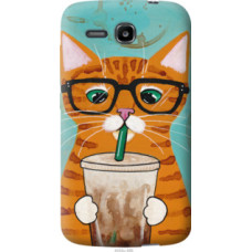 Чехол на Huawei Ascend Y600 Зеленоглазый кот в очках (4054u-486)