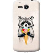 Чехол на Huawei Ascend Y600 Енотик с мороженым (4602u-486)