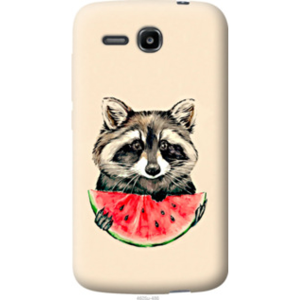 Чехол на Huawei Ascend Y600 Енотик с арбузом (4605u-486)