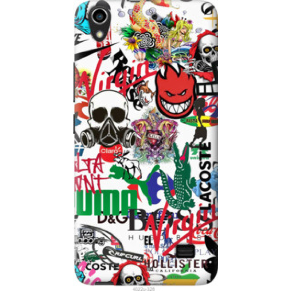 Чехол на Huawei G620S Many different logos (4022u-328)