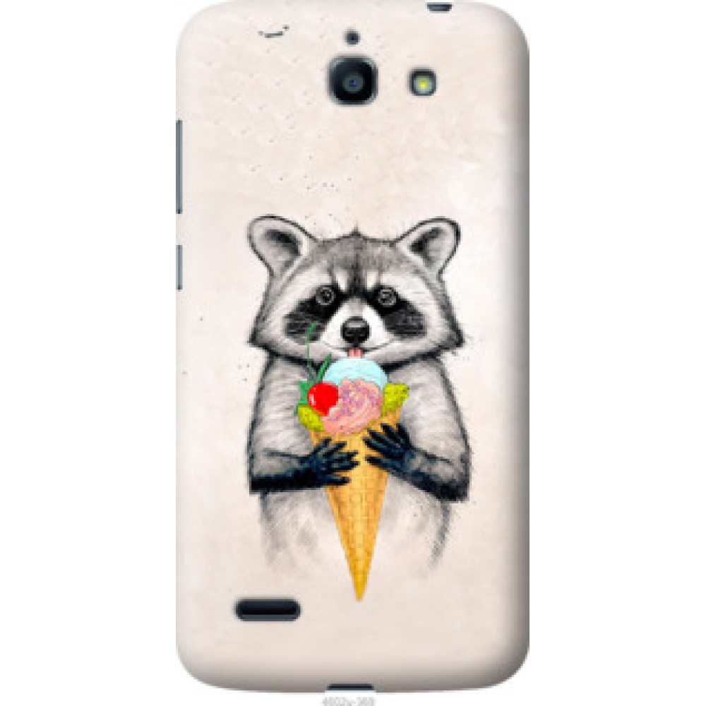 Чохол на Huawei G730 Енотик с мороженым (4602u-369)