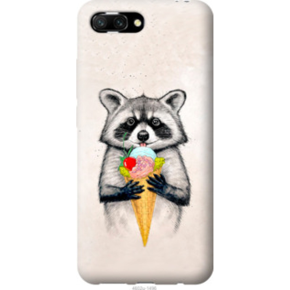 Чехол на Huawei Honor 10 Енотик с мороженым (4602u-1496)