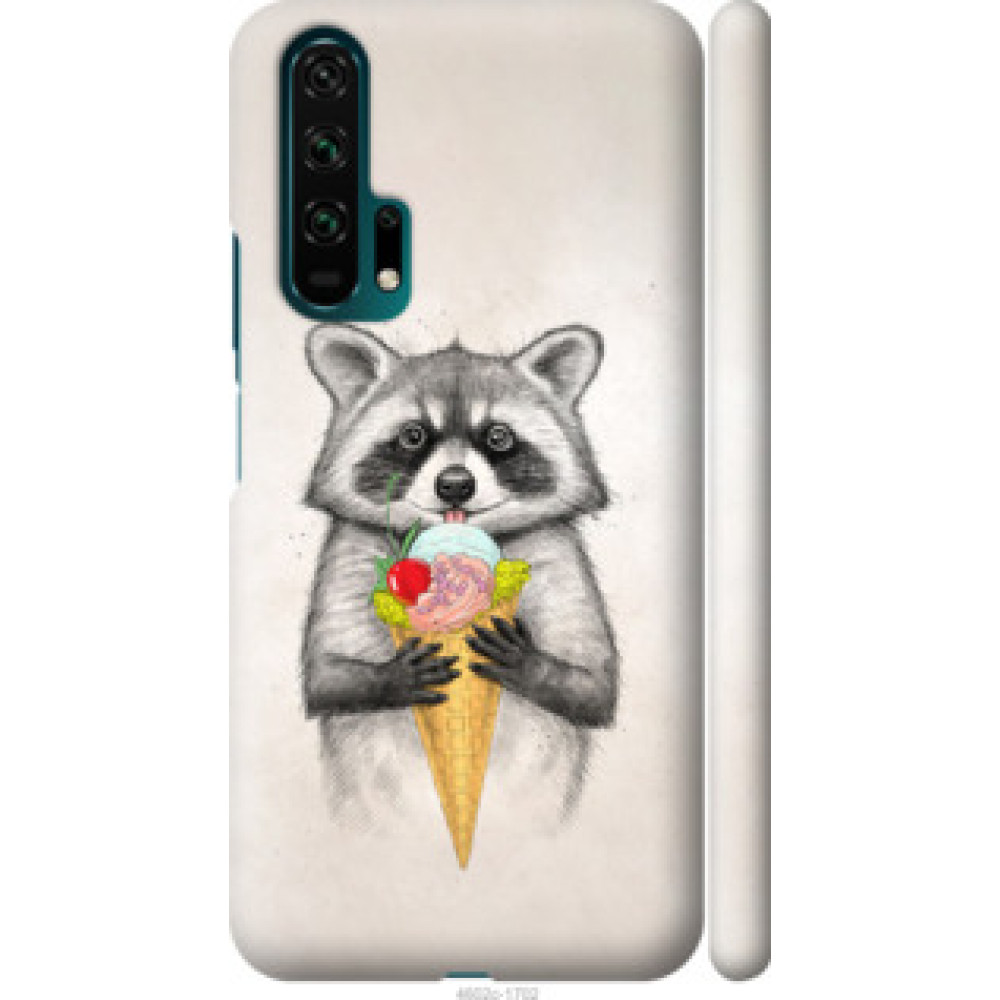 Чохол на Huawei Honor 20 Pro Енотик с мороженым (4602c-1702)