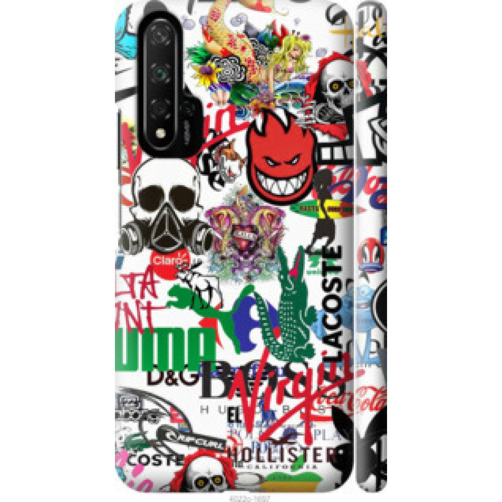 Чехол на Huawei Honor 20 Many different logos (4022c-1697)