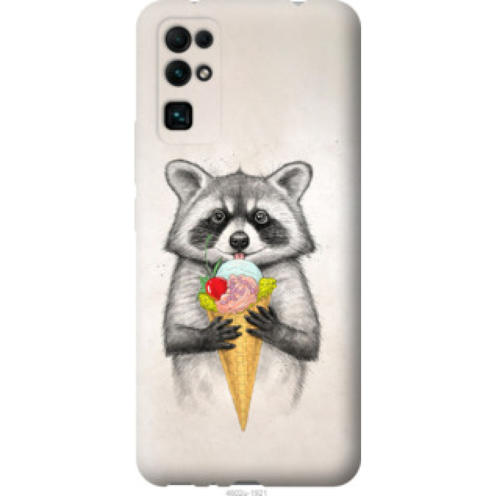 Чехол на Huawei Honor 30 Енотик с мороженым (4602u-1921)