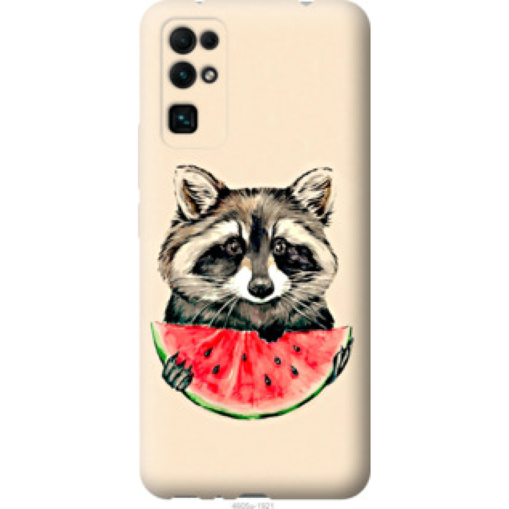 Чехол на Huawei Honor 30 Енотик с арбузом (4605u-1921)