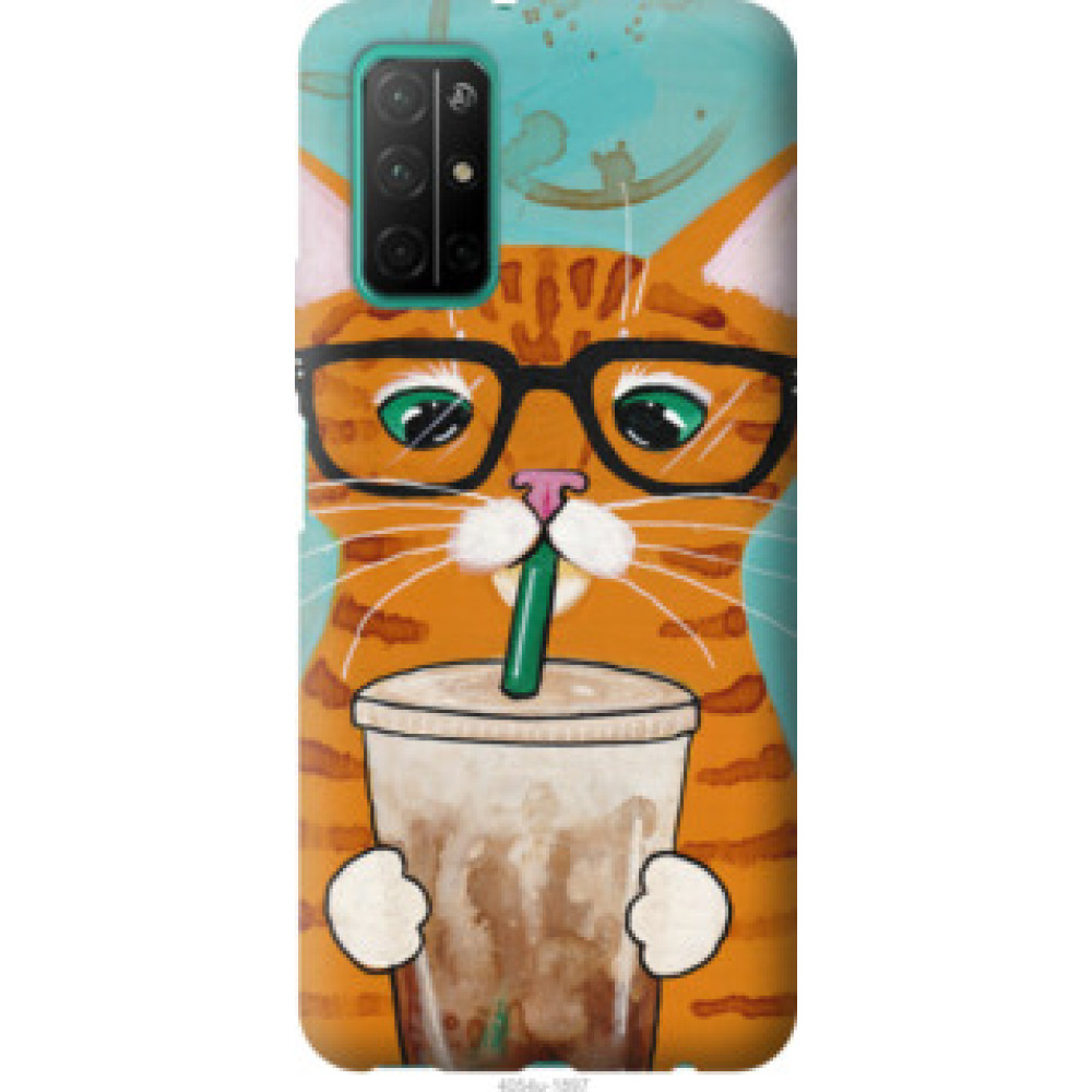 Чехол на Huawei Honor 30S Зеленоглазый кот в очках (4054u-1897)