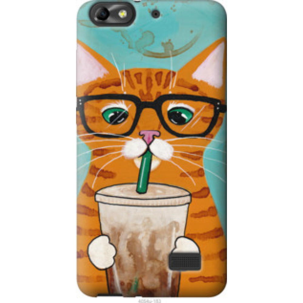 Чехол на Huawei Honor 4C Зеленоглазый кот в очках (4054u-183)