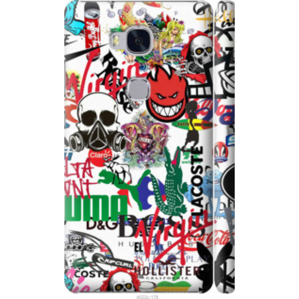 Чохол на Huawei Honor 5X Many different logos (4022c-176)