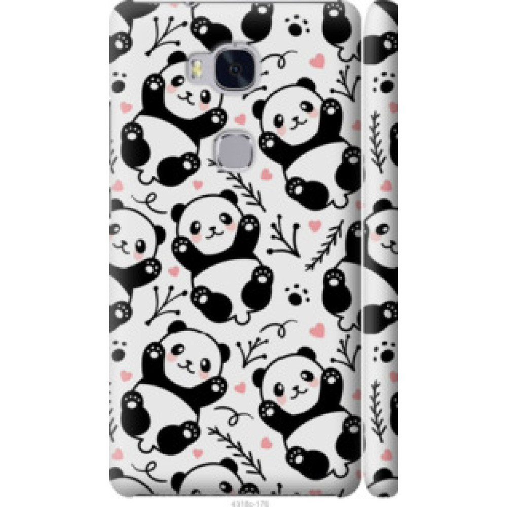 Чехол на Huawei Honor 5X Панды (4318c-176)