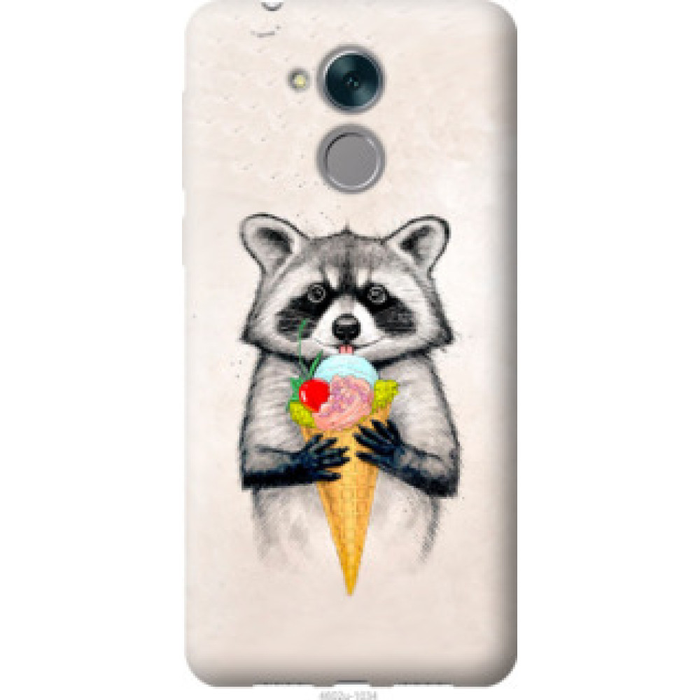 Чехол на Huawei Honor 6C Енотик с мороженым (4602u-1034)