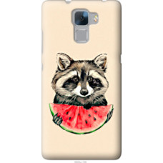 Чехол на Huawei Honor 7 Енотик с арбузом (4605u-138)