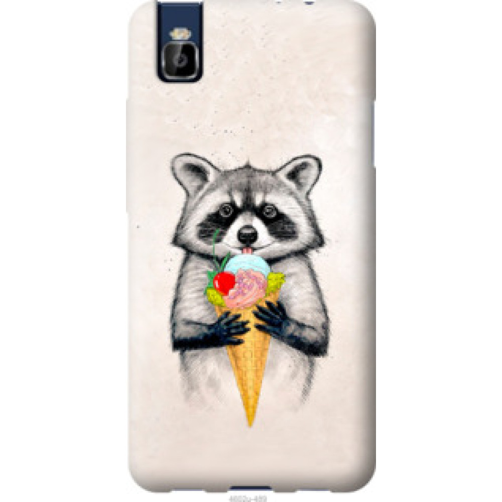 Чохол на Huawei Honor 7i Енотик с мороженым (4602u-489)