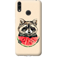 Чехол на Huawei Honor 8C Енотик с арбузом (4605u-1590)