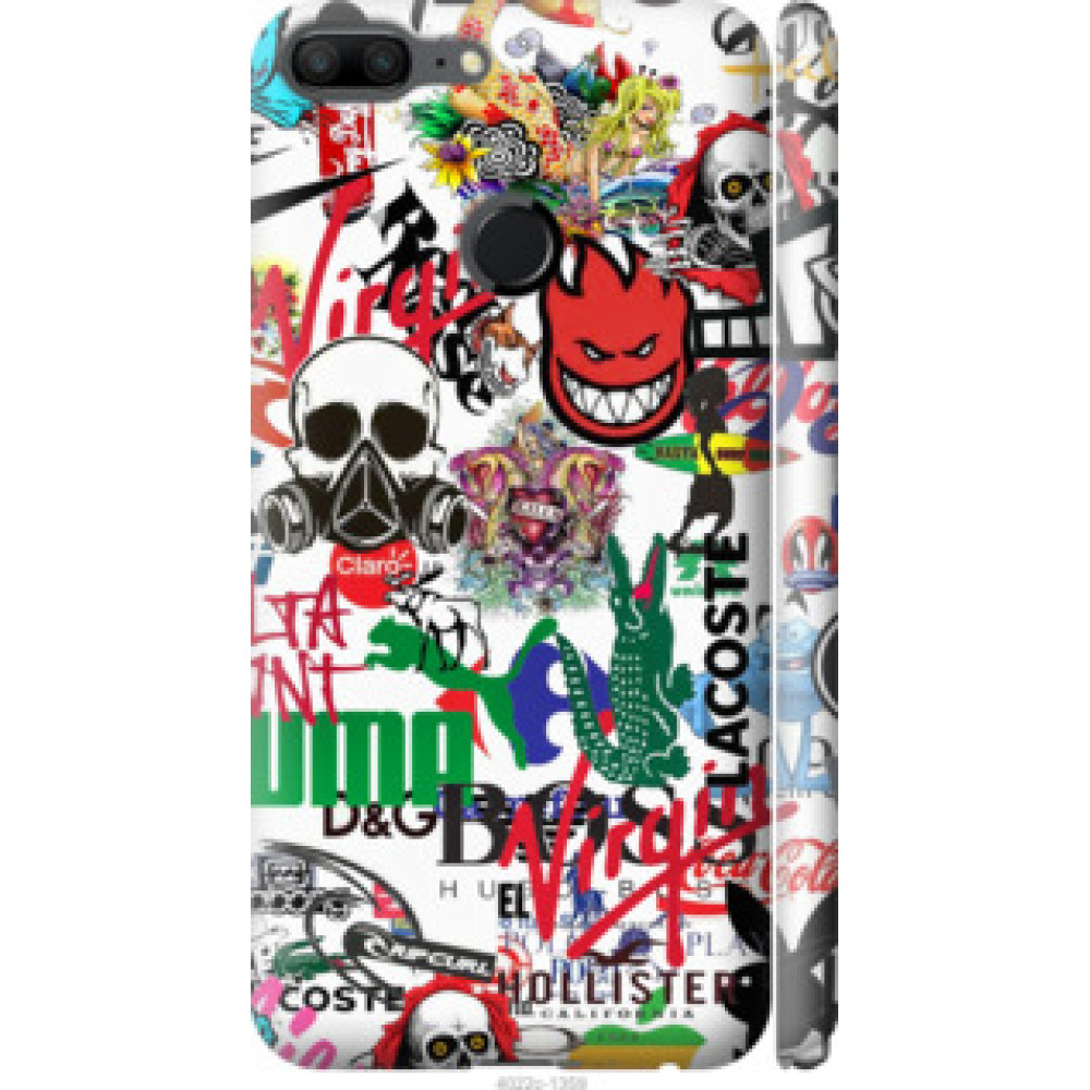 Чехол на Huawei Honor 9 Lite Many different logos (4022c-1359)