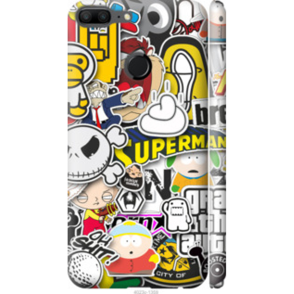 Чехол на Huawei Honor 9 Lite Popular logos (4023c-1359)