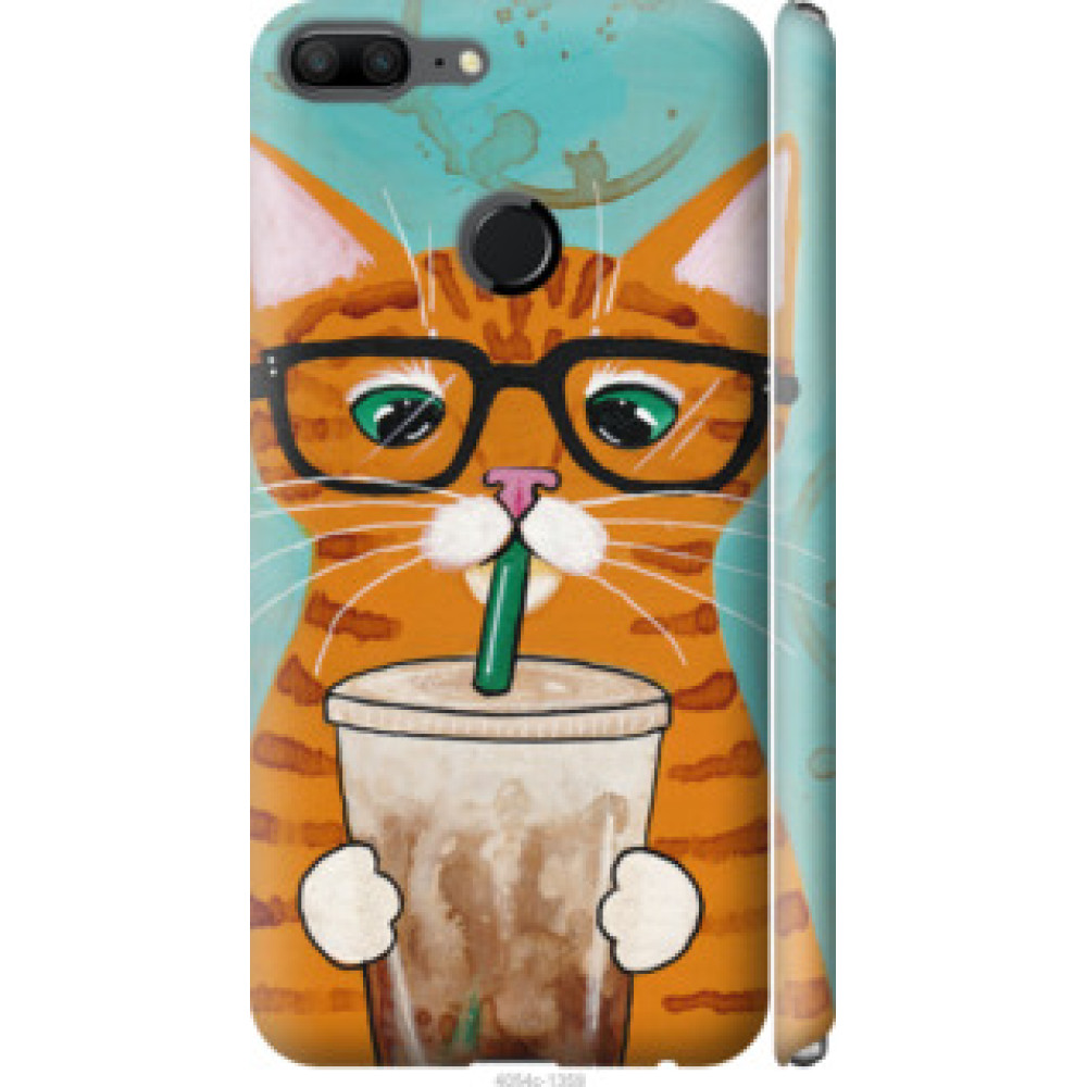 Чохол на Huawei Honor 9 Lite Зеленоглазый кот в очках (4054c-1359)