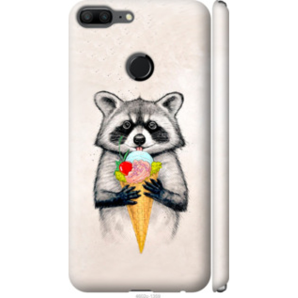 Чехол на Huawei Honor 9 Lite Енотик с мороженым (4602c-1359)