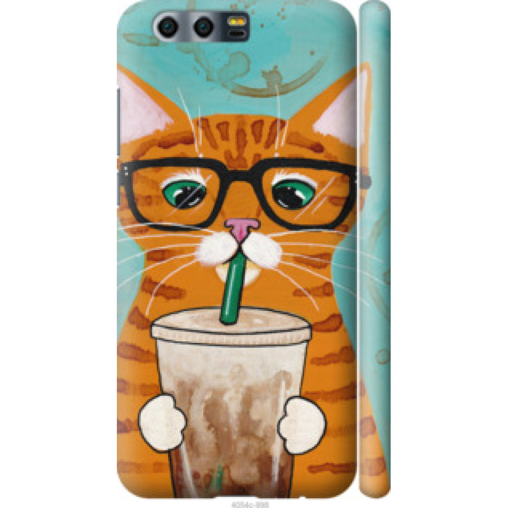 Чохол на Huawei Honor 9 Зеленоглазый кот в очках (4054c-998)