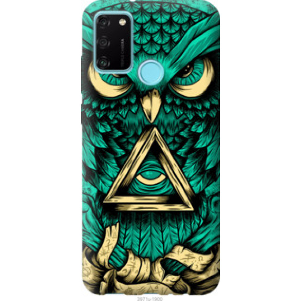 Чехол на Huawei Honor 9A Сова Арт-тату (3971u-1900)