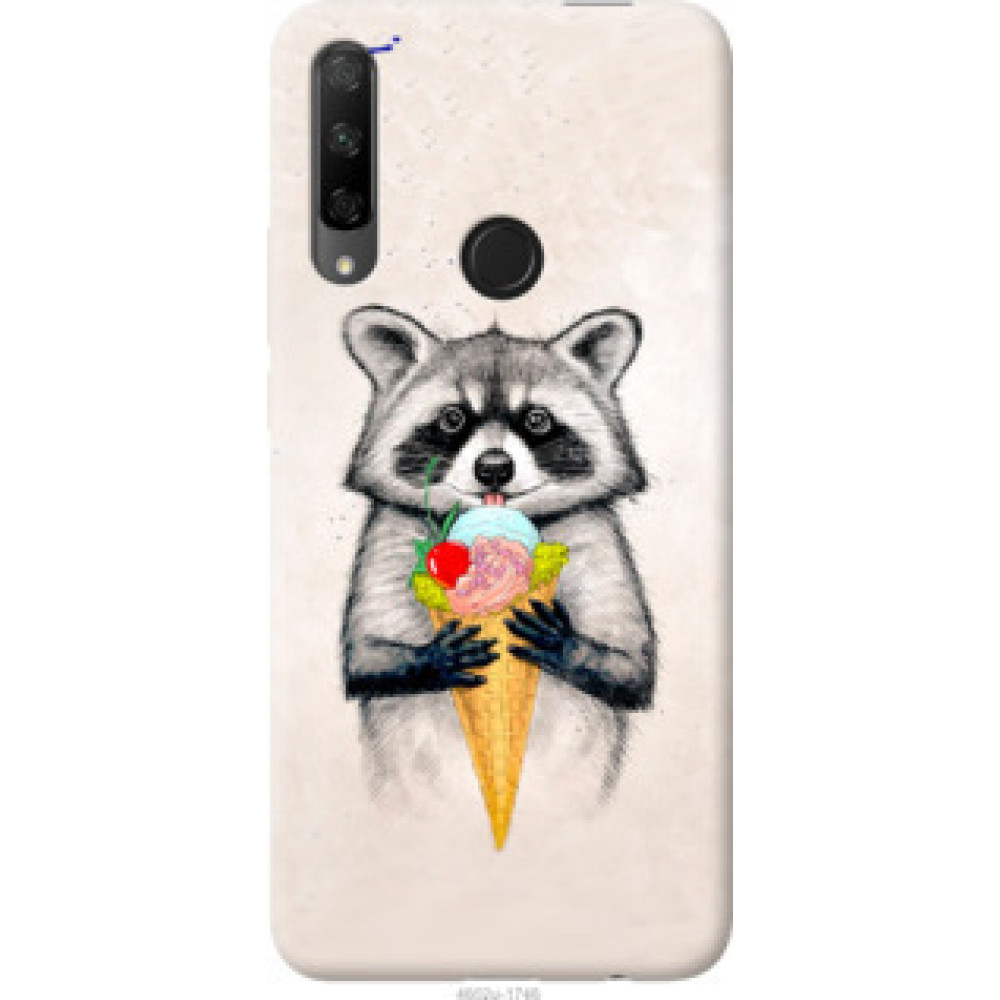 Чохол на Huawei Honor 9X Енотик с мороженым (4602u-1746)