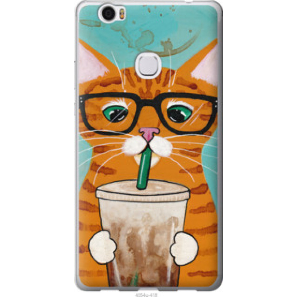 Чохол на Huawei Honor Note 8 Зеленоглазый кот в очках (4054u-418)