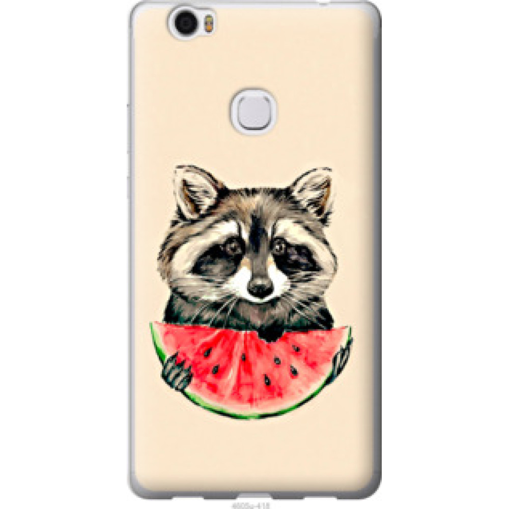 Чохол на Huawei Honor Note 8 Енотик с арбузом (4605u-418)