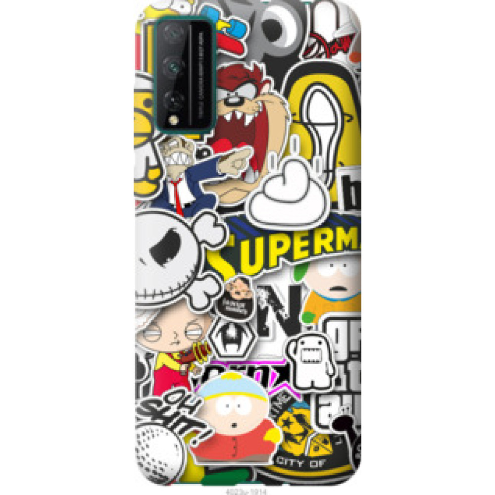 Чехол на Huawei Honor Play 4T Pro Popular logos (4023u-1914)