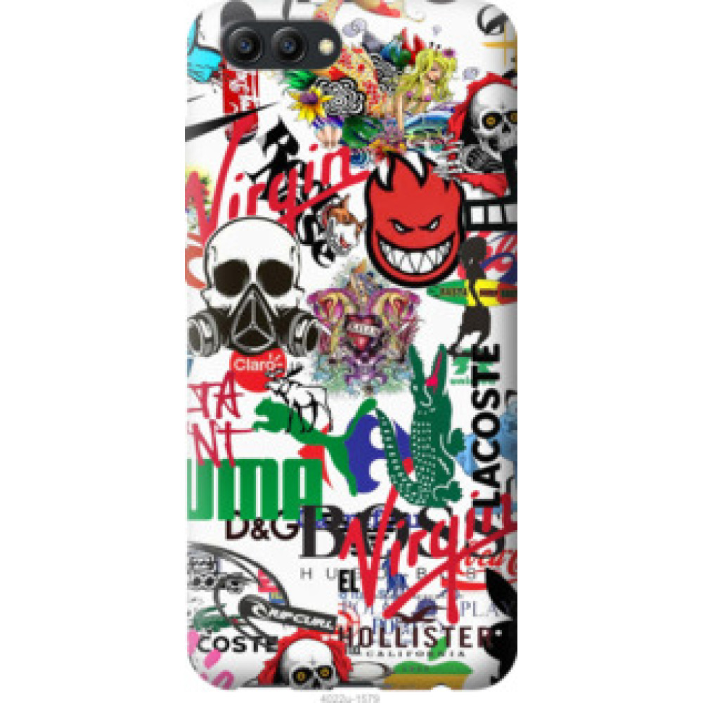 Чехол на Huawei Honor V10 / View 10 Many different logos (4022u-1579)