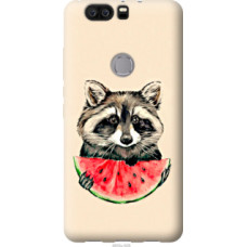 Чехол на Huawei Honor V8 Енотик с арбузом (4605u-608)