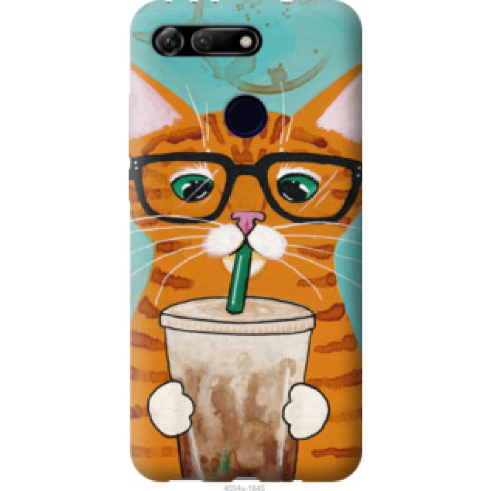 Чехол на Huawei Honor View 20 Зеленоглазый кот в очках (4054u-1645)