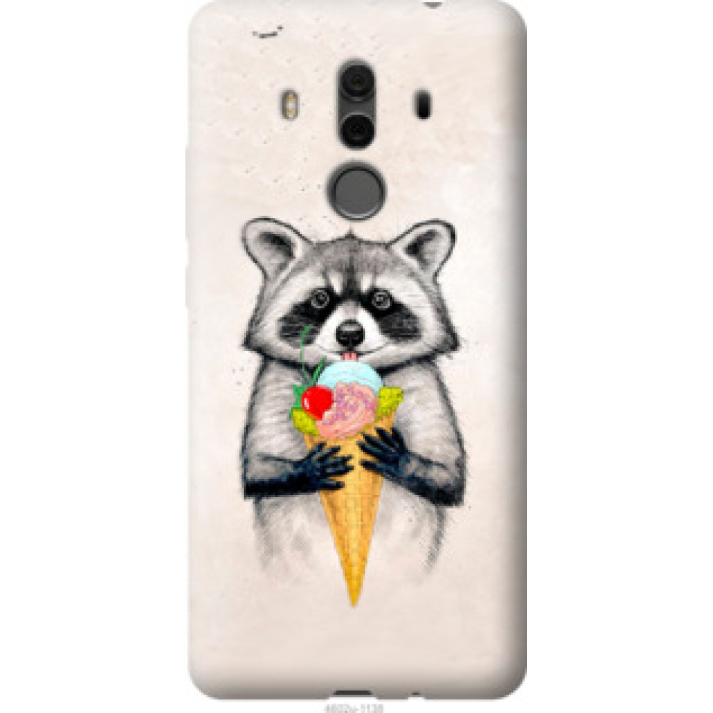 Чохол на Huawei Mate 10 Pro Енотик с мороженым (4602u-1138)